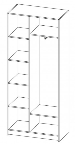 Шкаф 900 мм Дарья (полки + выдвижная штанга) в Асбесте - asbest.mebel-e96.ru