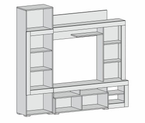 Гостиная Луизиана (Дуб сонома/Венге) в Асбесте - asbest.mebel-e96.ru