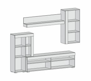 Гостиная Майами (Дуб Белый) в Асбесте - asbest.mebel-e96.ru