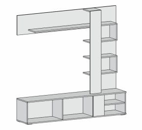 Гостиная Невада (дуб сонома/белый бриллиант) в Асбесте - asbest.mebel-e96.ru