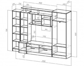 Стенка Оскар (Лин) в Асбесте - asbest.mebel-e96.ru