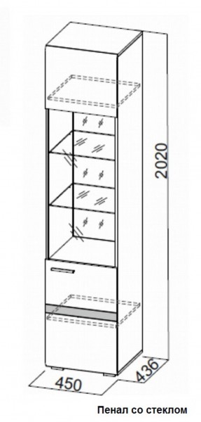 Гостиная Соло (Вариант-2) в Асбесте - asbest.mebel-e96.ru