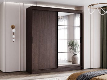 Шкаф-купе 2000 мм Гранд-1 ЛДСП/Зеркало, венге (Эра) в Асбесте - asbest.mebel-e96.ru