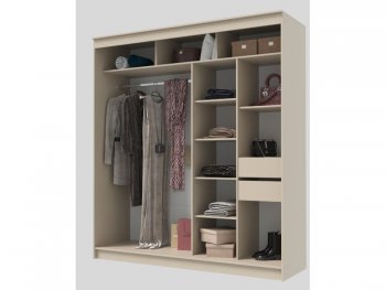 Шкаф-купе 2000 мм Гранд-1 ЛДСП/Зеркало, Сатин (Эра) в Асбесте - asbest.mebel-e96.ru