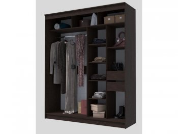 Шкаф-купе 2000 мм Гранд-1 зеркало/зеркало, венге (Эра) в Асбесте - asbest.mebel-e96.ru