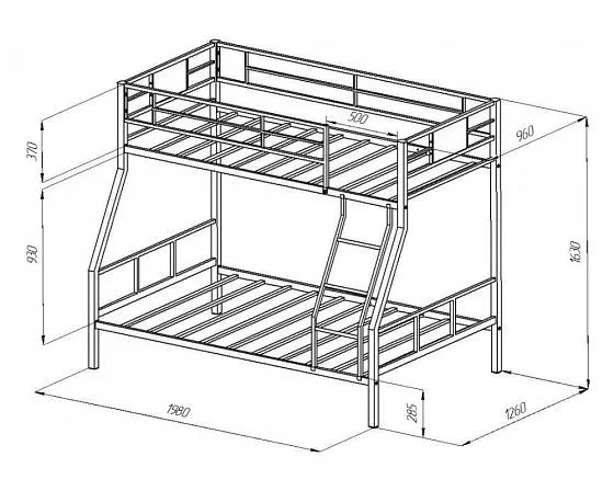 Кровать двухъярусная Гранада-1КВ с выкатной кроватью в Асбесте - asbest.mebel-e96.ru