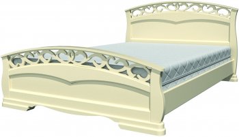 Кровать из массива Грация-1 Слоновая кость (БМ) в Асбесте - asbest.mebel-e96.ru