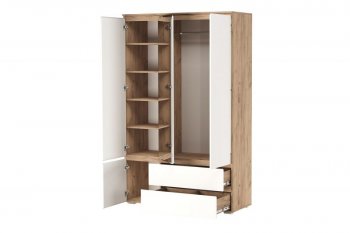 Шкаф 1300 мм 4С2Я с 1 зерк. Гретта крафт золотой (Памир) в Асбесте - asbest.mebel-e96.ru