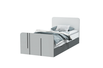 Кровать с ящиками Грей (МЛК) в Асбесте - asbest.mebel-e96.ru
