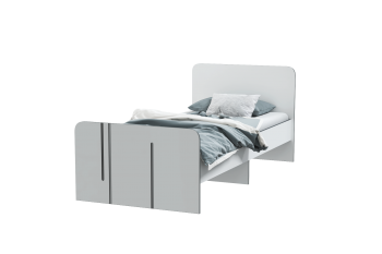 Кровать 900 мм Грей (МЛК) в Асбесте - asbest.mebel-e96.ru