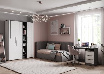 Набор детской мебели Грей модульный (МЛК) в Асбесте - asbest.mebel-e96.ru