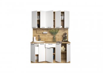 КУхонный гарнитур Хелмер 1600 мм (Сурская) в Асбесте - asbest.mebel-e96.ru