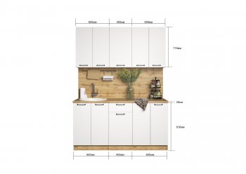 КУхонный гарнитур Хелмер 1600 мм (Сурская) в Асбесте - asbest.mebel-e96.ru