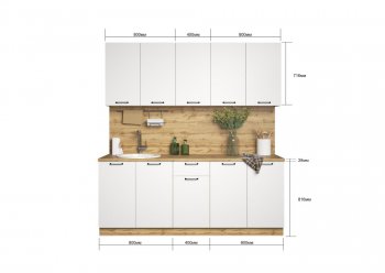 КУхонный гарнитур Хелмер 2000 мм (Сурская) в Асбесте - asbest.mebel-e96.ru