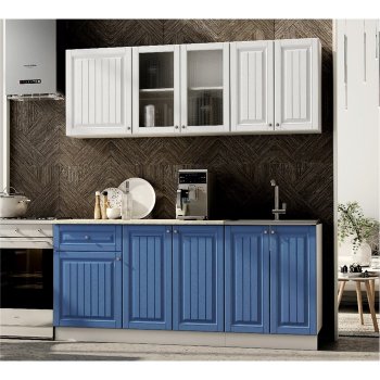 Кухонный гарнитур Хозяюшка 1800 Акация/Деним (Эра) в Асбесте - asbest.mebel-e96.ru