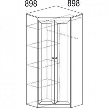 Шкаф угловой Инна 606 денвер темный (Яна) в Асбесте - asbest.mebel-e96.ru