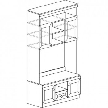 Шкаф многоцелевой Инна 610 денвер светлый (Яна) в Асбесте - asbest.mebel-e96.ru