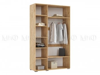 Шкаф 1350 мм Ирис с антресолью, крафт/графит (Миф) в Асбесте - asbest.mebel-e96.ru