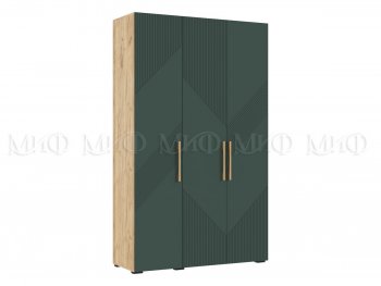 Шкаф 1350 мм Ирис с антресолью, крафт/грин (Миф) в Асбесте - asbest.mebel-e96.ru
