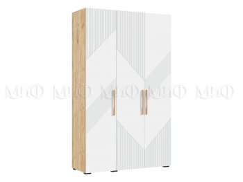 Шкаф 1350 мм Ирис с антресолью, крафт/белый (Миф) в Асбесте - asbest.mebel-e96.ru