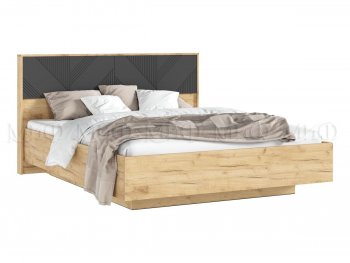 Кровать парящая Ирис крафт/графит с подсветкой (Миф) в Асбесте - asbest.mebel-e96.ru