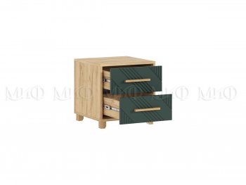 Тумба прикроватная Ирис крафт/грин, 2 шт (Миф) в Асбесте - asbest.mebel-e96.ru