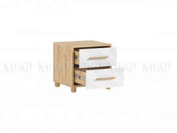 Тумба прикроватная Ирис крафт/белый, 2 шт (Миф) в Асбесте - asbest.mebel-e96.ru