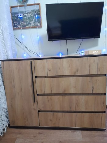 Комод 1 дверь 4 ящика (1200) Норд, дуб крафт (Миф) в Асбесте - asbest.mebel-e96.ru