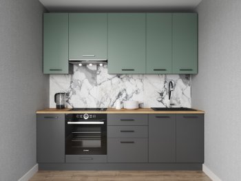 Кухонный гарнитур Изумруд 2400 мм Sanvut в Асбесте - asbest.mebel-e96.ru