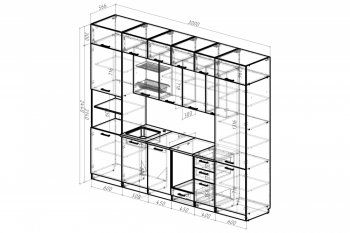 Кухонный гарнитур Жасмин экстра 3000 мм (Герда) в Асбесте - asbest.mebel-e96.ru