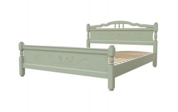 Кровать из массива Карина-5 Зеленый самшит (БМ) в Асбесте - asbest.mebel-e96.ru