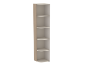 Полка угловая, Каспер (424*408*2002) Кашемир (СБК) в Асбесте - asbest.mebel-e96.ru | фото