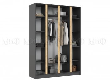 Шкаф 1600 мм 4-х створчатый Келвин графит  (Миф) в Асбесте - asbest.mebel-e96.ru