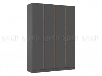 Шкаф 1600 мм 4-х створчатый Келвин графит  (Миф) в Асбесте - asbest.mebel-e96.ru
