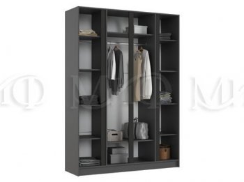 Шкаф 1600 мм 4-х створчатый Келвин графит  (Миф) в Асбесте - asbest.mebel-e96.ru