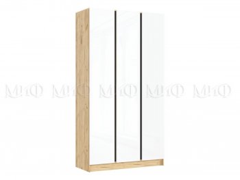 Шкаф 1200 мм 3-х ств. Келвин крафт золотой/белый (Миф) в Асбесте - asbest.mebel-e96.ru