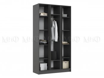 Шкаф 1200 мм 3-х ств. Келвин графит  (Миф) в Асбесте - asbest.mebel-e96.ru