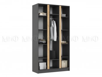 Шкаф 1200 мм 3-х ств. Келвин графит  (Миф) в Асбесте - asbest.mebel-e96.ru
