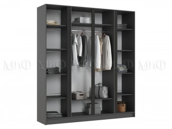 Шкаф 2000 мм 4-х ств. Келвин графит  (Миф) в Асбесте - asbest.mebel-e96.ru