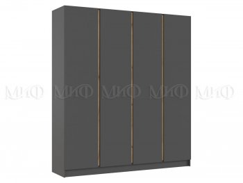 Шкаф 2000 мм 4-х ств. Келвин графит  (Миф) в Асбесте - asbest.mebel-e96.ru