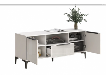 Тумба ТВ на 1350 Кимберли белый (Handis) в Асбесте - asbest.mebel-e96.ru