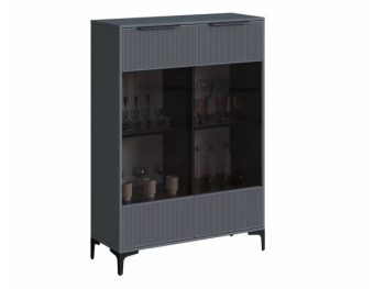 Шкаф со стеклом Кимберли графит (Handis) в Асбесте - asbest.mebel-e96.ru