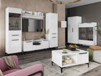 Стенка Кимберли белый, модульная (Handis) в Асбесте - asbest.mebel-e96.ru