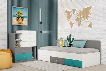 Кровать Клео арт. 010 океан (Диал) в Асбесте - asbest.mebel-e96.ru