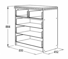 Комод-1 Ольга-13 в Асбесте - asbest.mebel-e96.ru