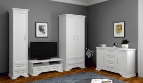 Комод 4ящ.+2дв. ГРАЦИЯ (лак) Белый (БМ) в Асбесте - asbest.mebel-e96.ru