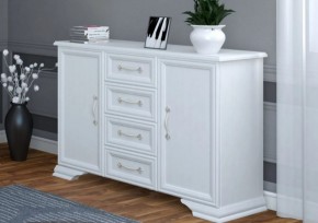 Комод 4ящ.+2дв. ГРАЦИЯ (лак) Белый (БМ) в Асбесте - asbest.mebel-e96.ru