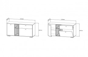 Комод ЛАНС К101, Дуб бунратти белый/Белый (ДСВ) в Асбесте - asbest.mebel-e96.ru