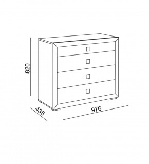 Комод малый Глэдис (модуль 26) в Асбесте - asbest.mebel-e96.ru