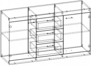 Комод Соната КС-1500 (Дуб сонома/Белый глянец) в Асбесте - asbest.mebel-e96.ru